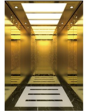 מעלית נוסע MRL תחריט זהב טיטניום